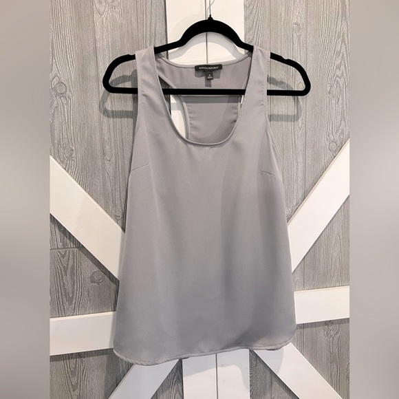 Banana Republic Tops - B4.16 Banana Republic Tank Top Racerback Satiny Cami Shell Size S Grey/Silver